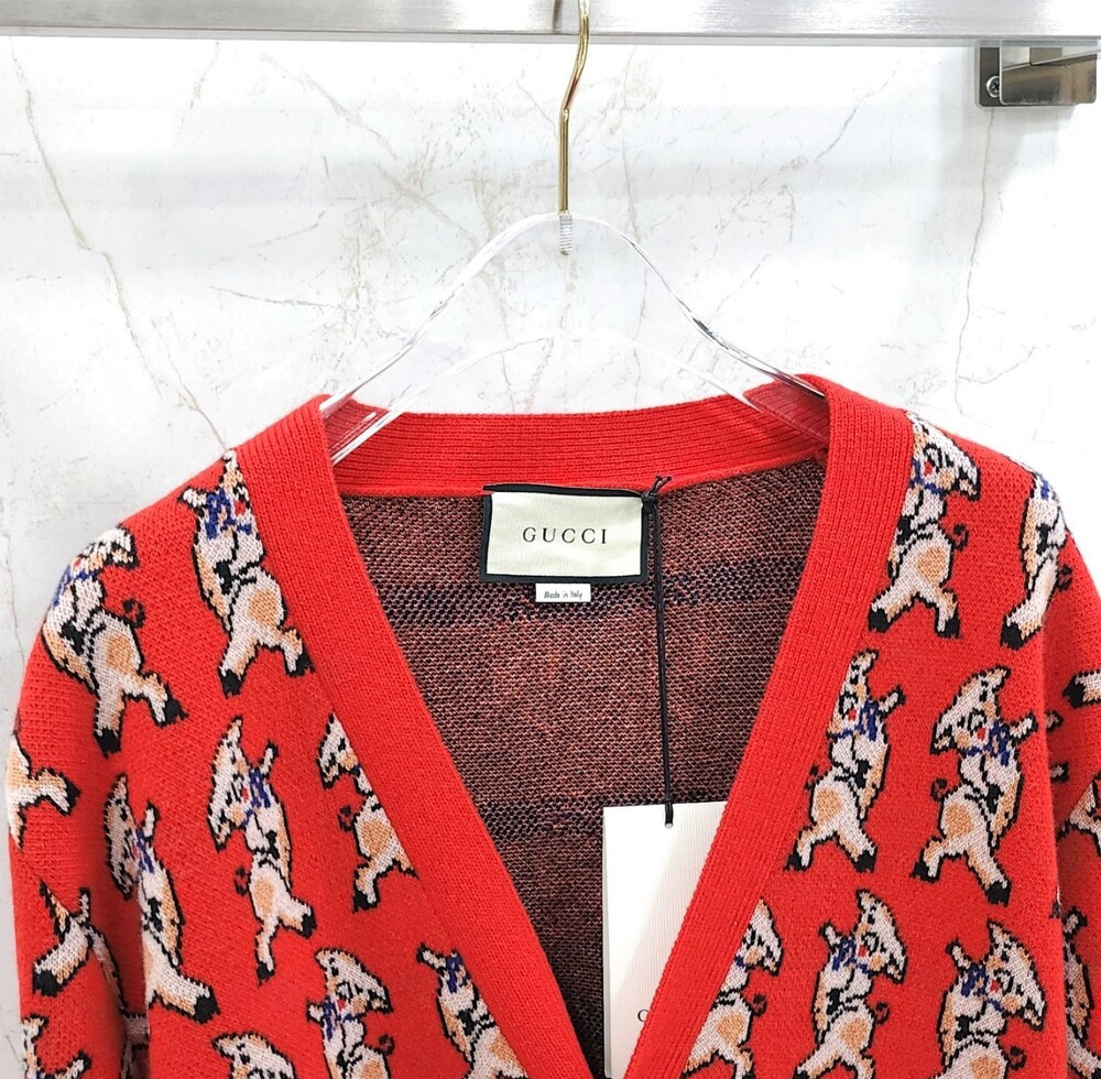 [럭스유] S / 구찌 애니멀 패턴 가디건