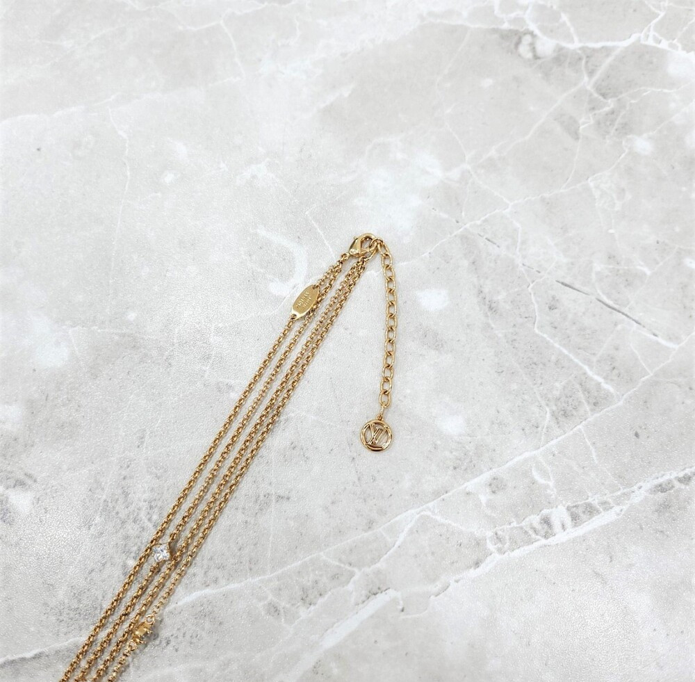 [럭스유] (새상품) 루이비통 LV 레이디 플라워 큐빅 목걸이 M01845