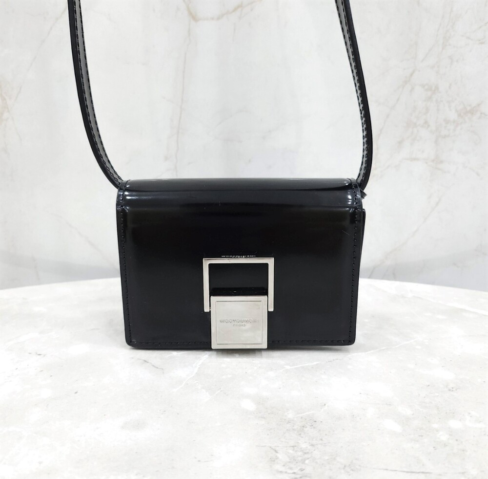 [럭스유] 우영미 블랙 스퀘어 마이크로 백