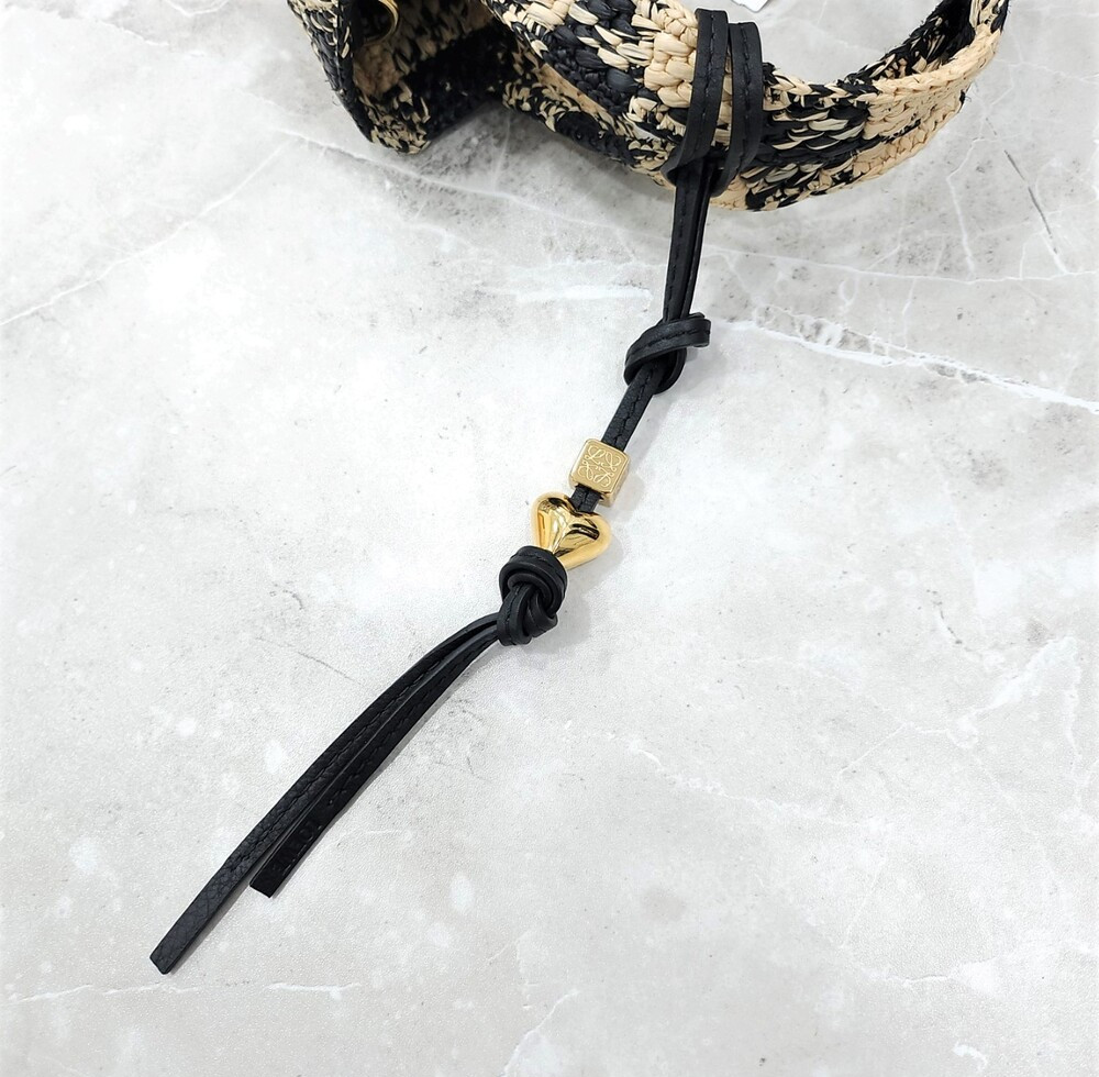 [럭스유] 로에베 라피아 체크 미니 토트백 ALF1V46X10