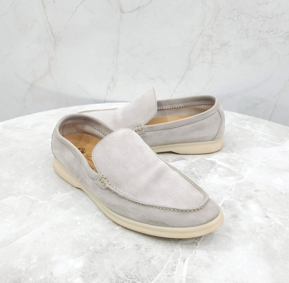 [럭스유] 40 / 로로피아나 그레이 썸머워크 스웨이드 로퍼