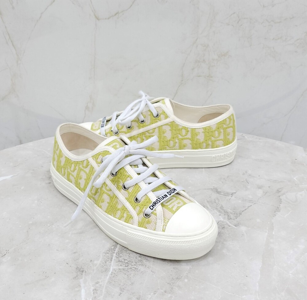 [럭스유] 38 / 디올 그린 워크앤디올 오블리크 스니커즈