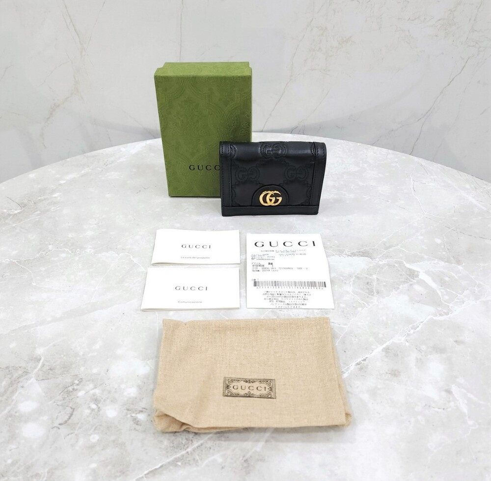 [럭스유] (새상품) 구찌 GG 마틀라세 레더 카드 지갑 723786