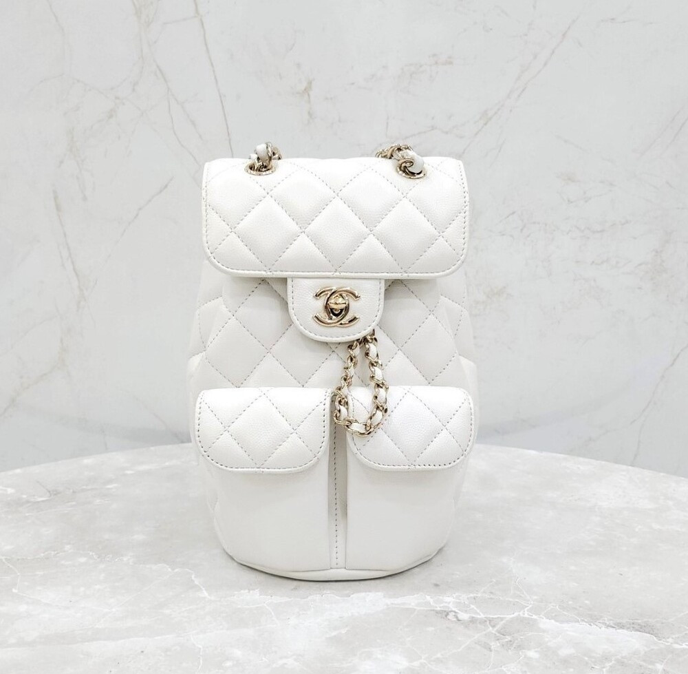 [럭스유] 샤넬 시즌 캐비어 투포켓 퀄팅 백팩 신형내장칩 AS3290