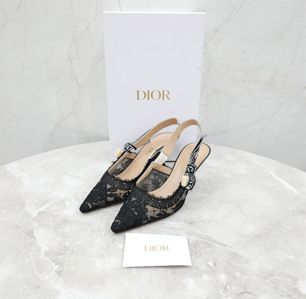[럭스유] (새상품) 36 / 디올 자디올 슬링백 펌프스 블랙