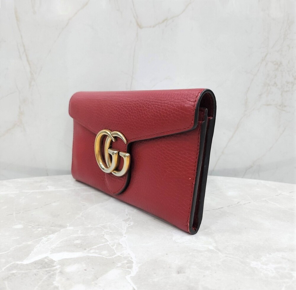 [럭스유] 구찌 레드 GG 마몬트 장지갑