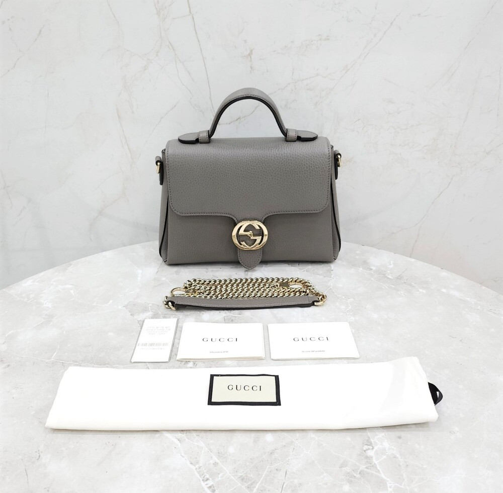 [럭스유] 구찌 인터로킹 탑핸들 체인 숄더백 510302