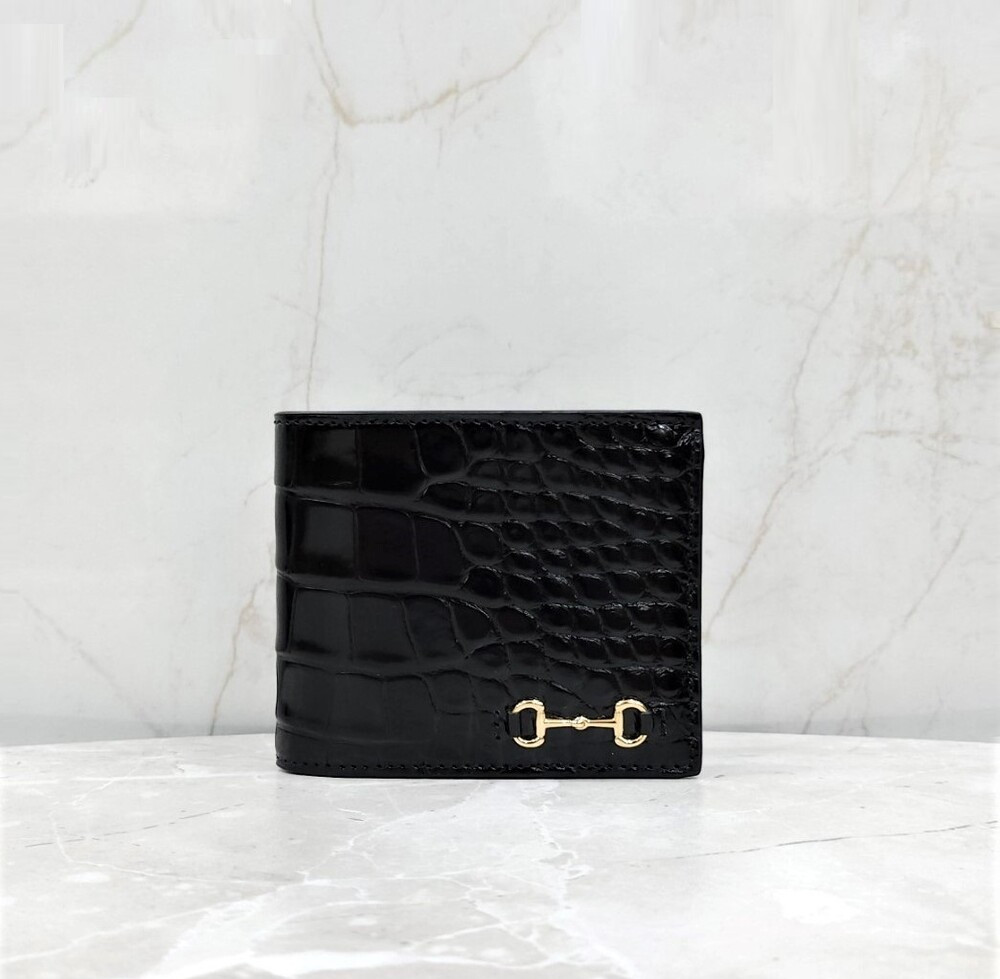 [럭스유] (새상품) 구찌 GG 한정판 크로커다일 홀스빗 반지갑 700462