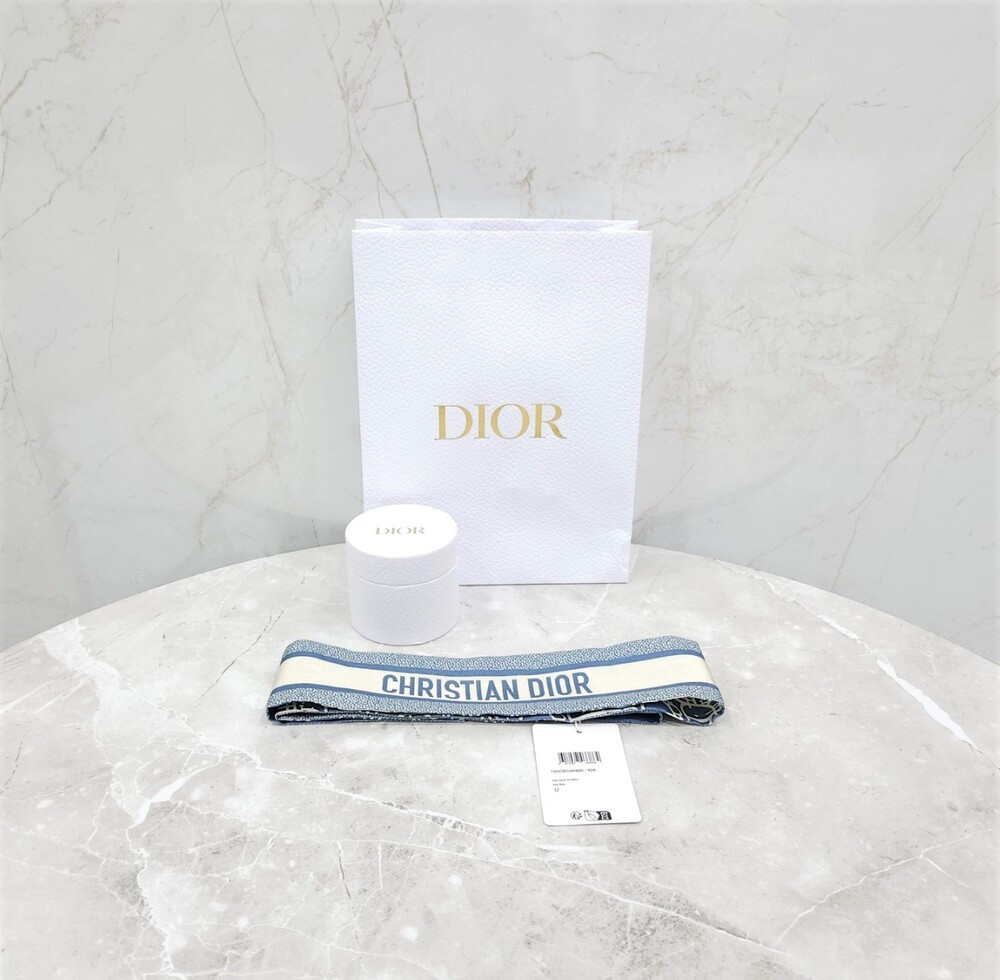 [럭스유] (새상품) 디올 블루 실크 트윌 오블리크 미차 스카프 15DOB106I600