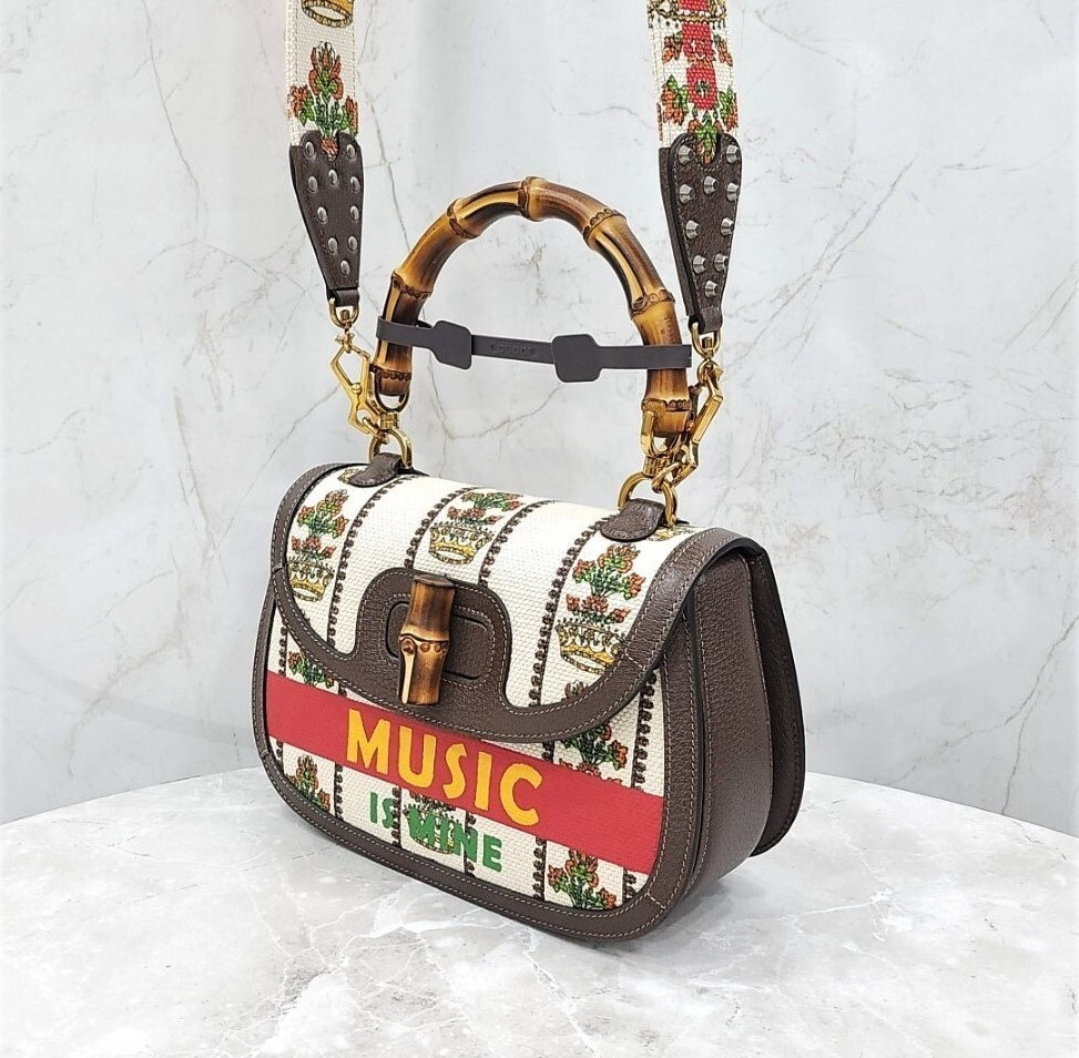 [럭스유] (새상품) 구찌 100 뱀부 1947 미디엄 백 681173