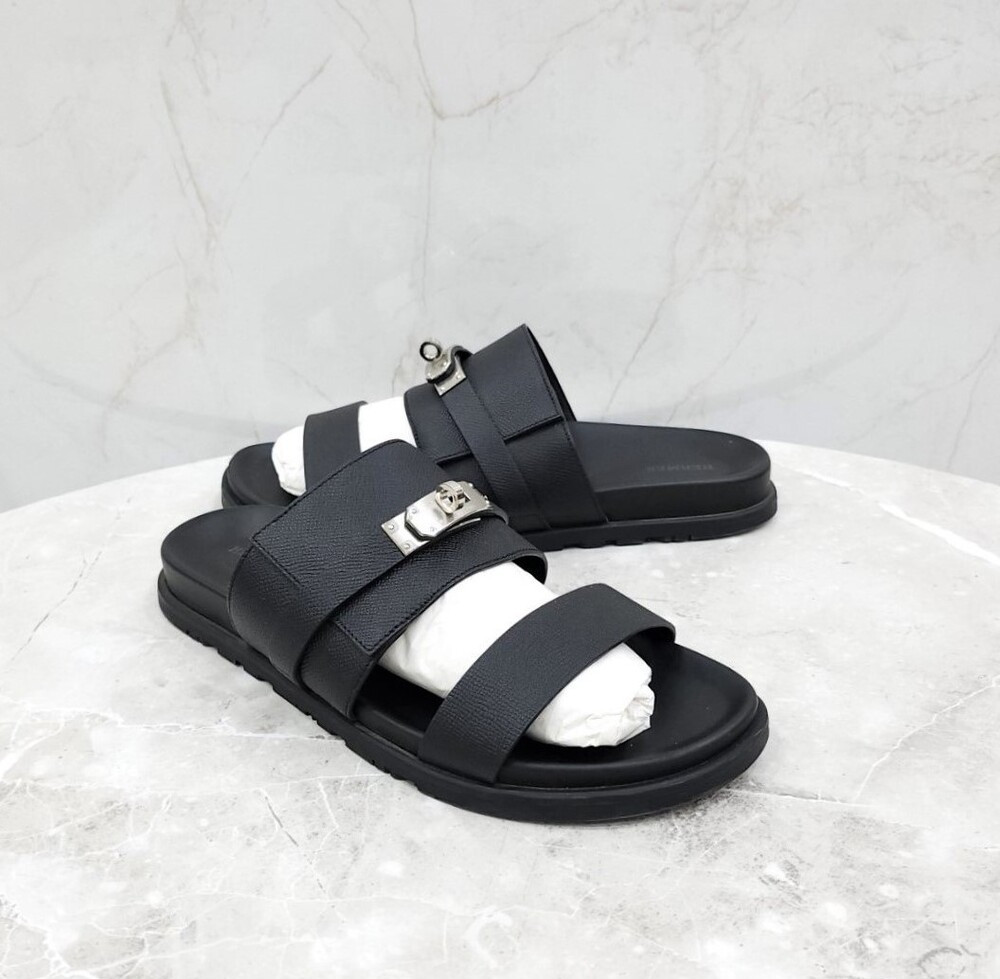 [럭스유] 44 / 에르메스 블랙 켈리 잭슨 샌들 슬리퍼