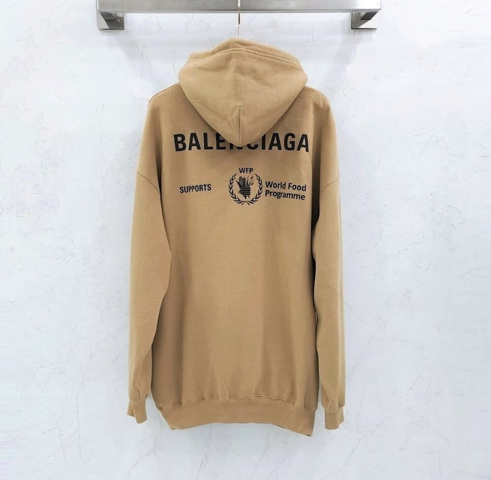 [럭스유] (새상품) S / 발렌시아가 WFP 로고 프린트 오버 후드 570792