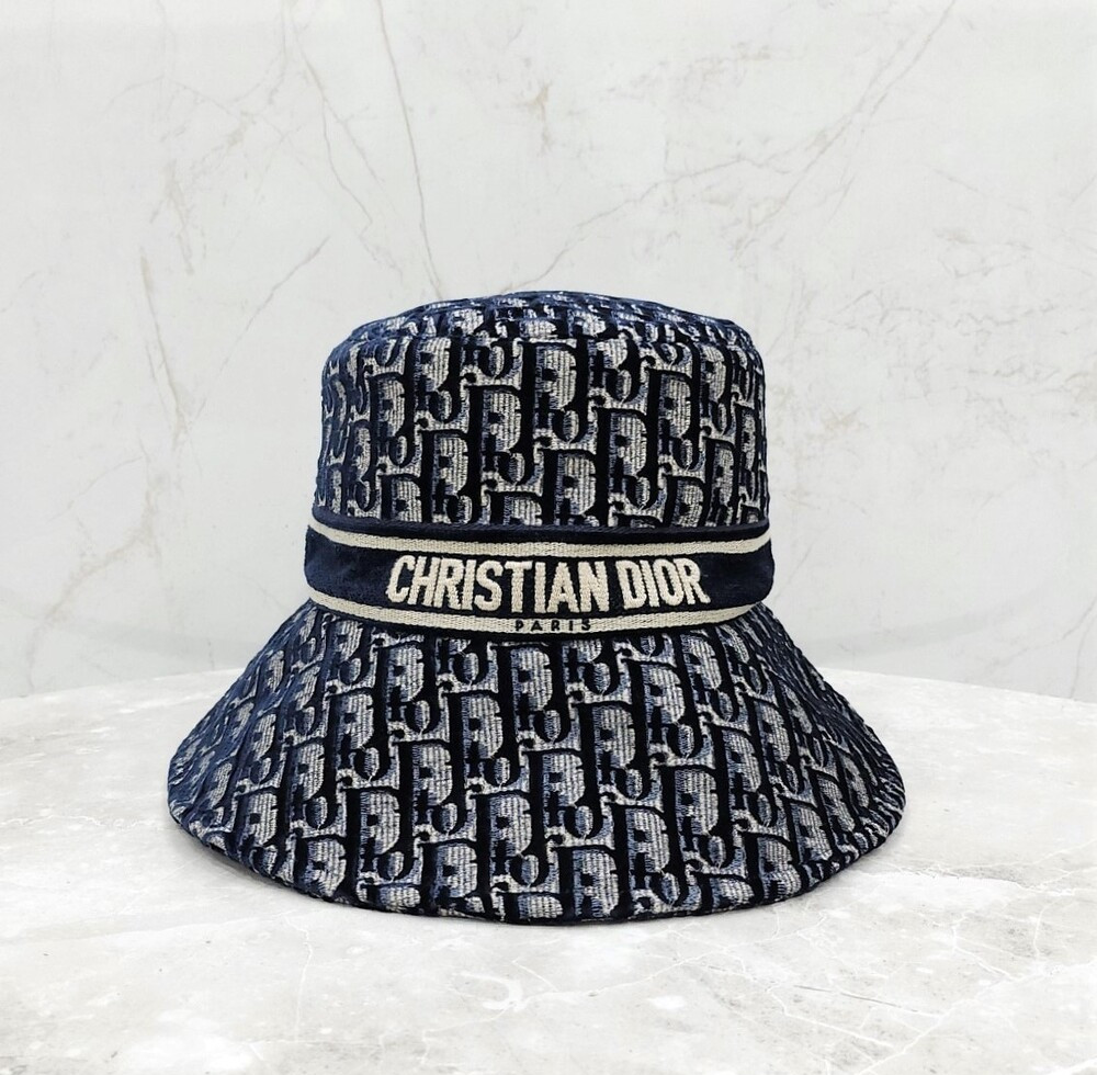 [럭스유] (새상품) 디올 오블리크 자수 벙거지 버킷햇 05CDO924I134