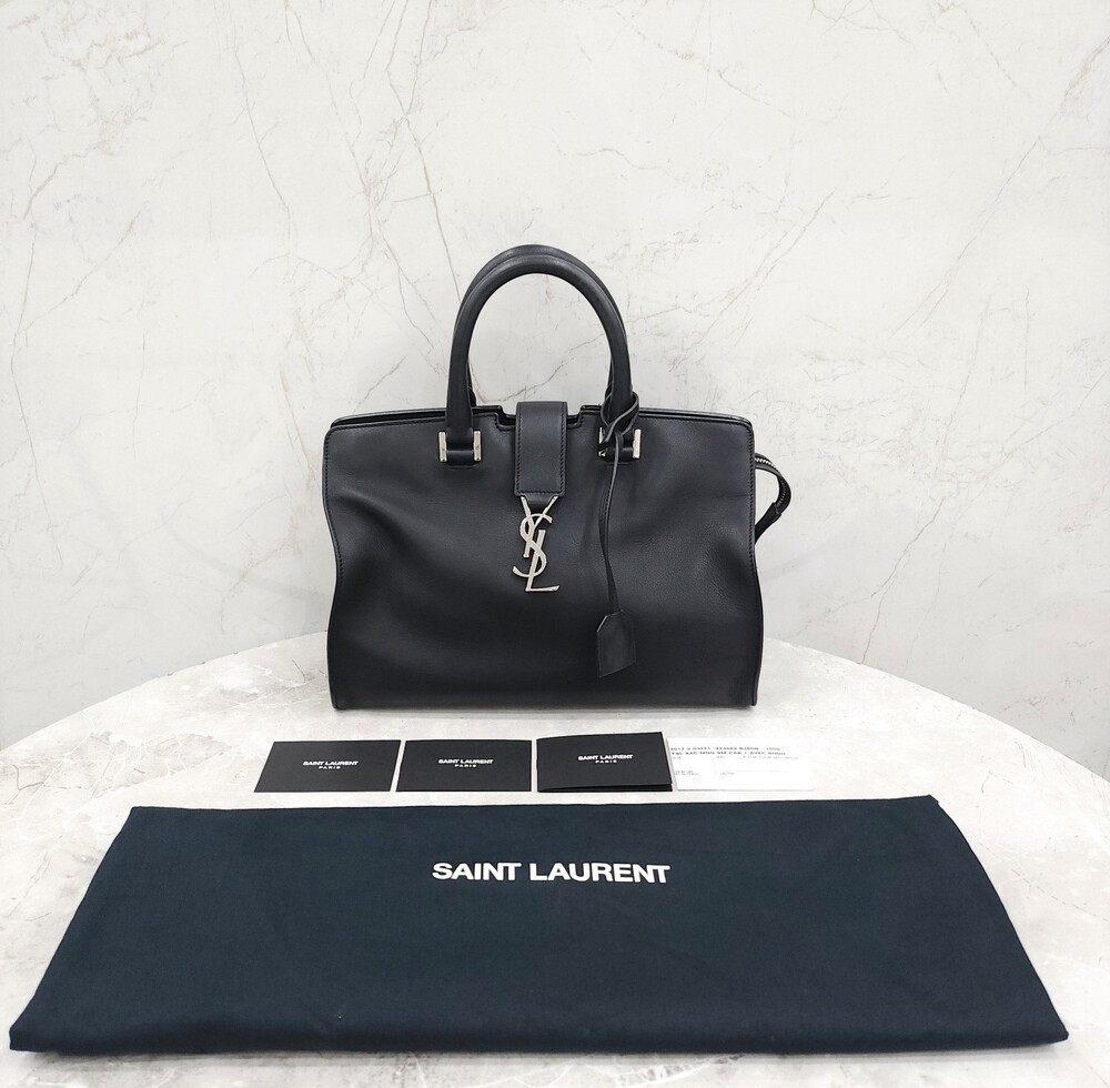 [럭스유] 생로랑 블랙 카바스 토트백 스몰 424869