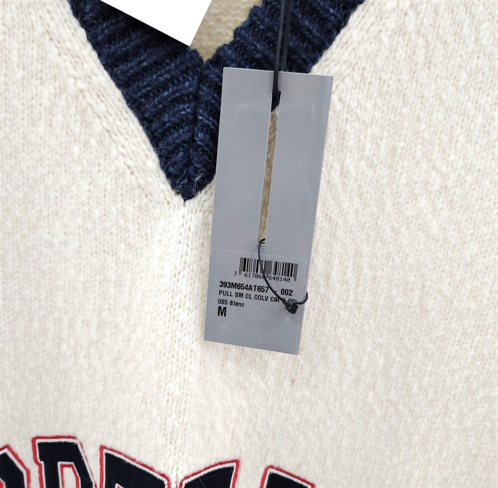 [럭스유] (새상품) M / 디올 X 데님 티어스 울 코튼 자카드 스웨터 베스트