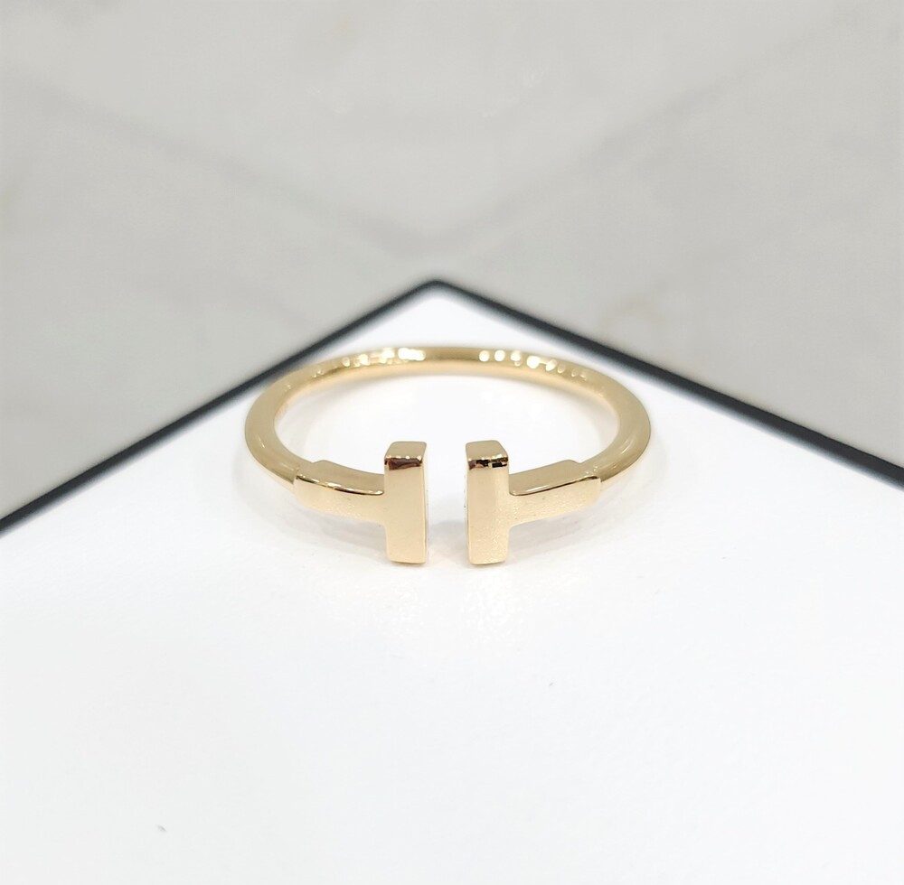 [럭스유] 티파니앤코 T 와이어 링 18K 골드 국내 19호