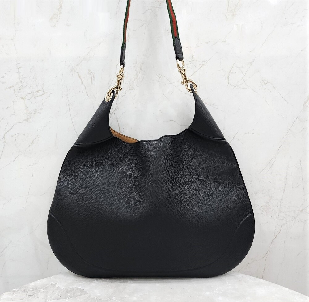 [럭스유] (새상품) 구찌 B 미디움 숄더백 블랙 레더 820169