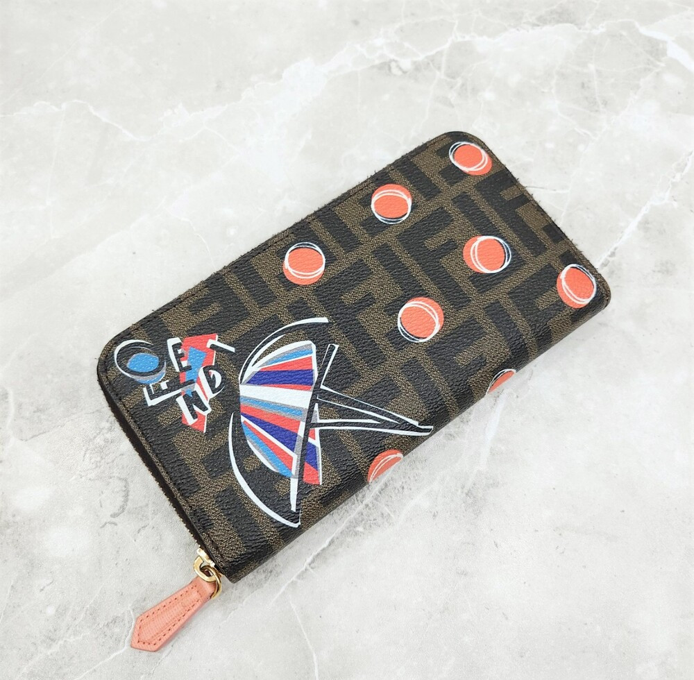 [럭스유] (새상품) 펜디 FF 로고 지퍼 장지갑 8M0299