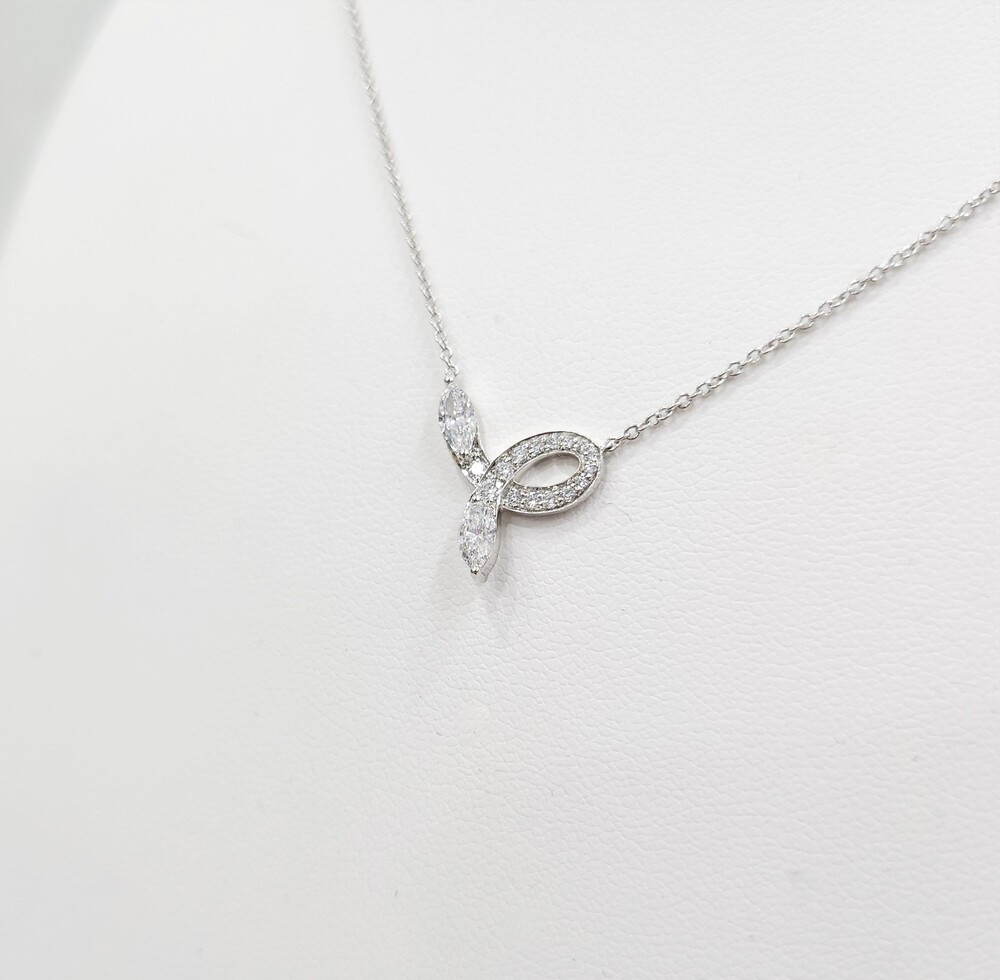 [럭스유] 티파니앤코 다이아몬드 빅토리아 펜던트 화이트골드 목걸이