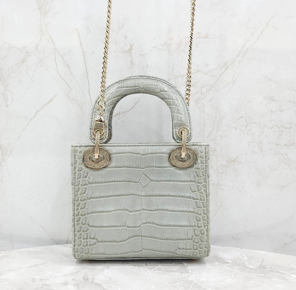 [럭스유] 디올 이그조틱 엘리게이터 레이디 디올 미니