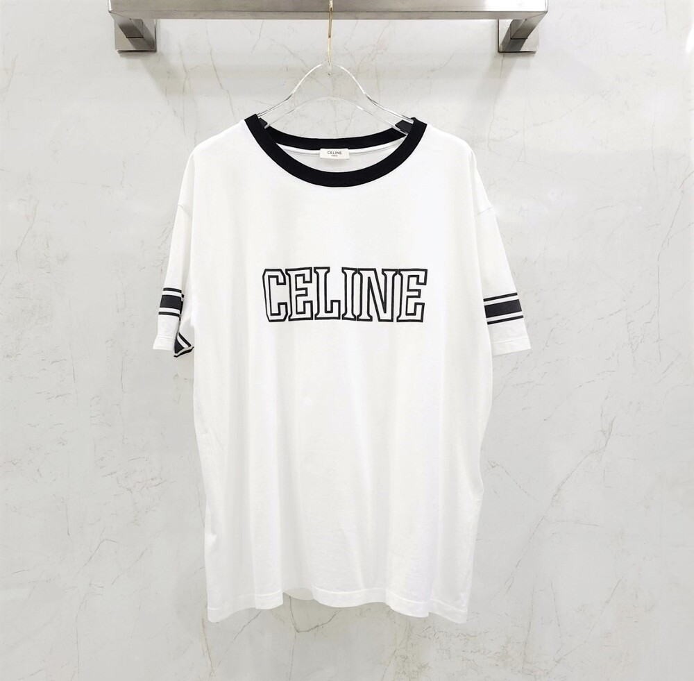 [럭스유] L / 셀린느 남성 트리옹프 크루넥 반팔 티셔츠 RX02N671Q.01QF