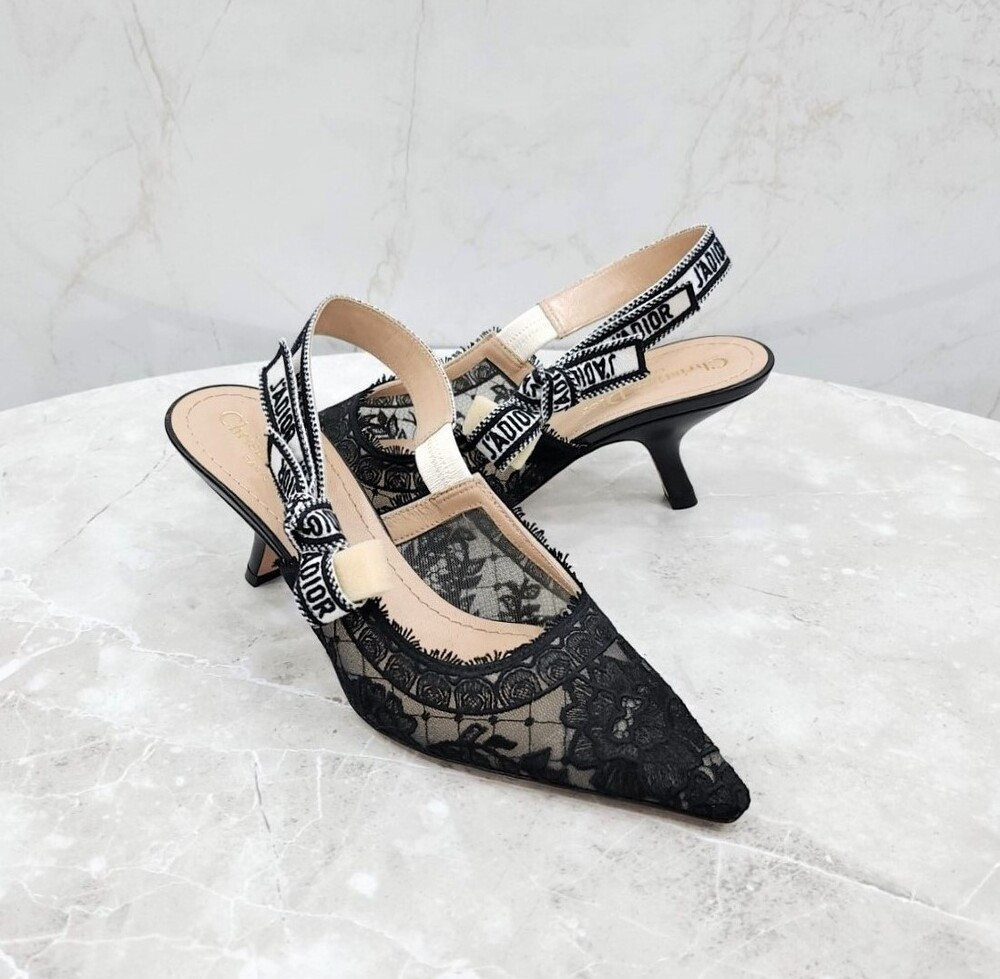 [럭스유] (새상품) 36 / 디올 자디올 슬링백 펌프스 블랙