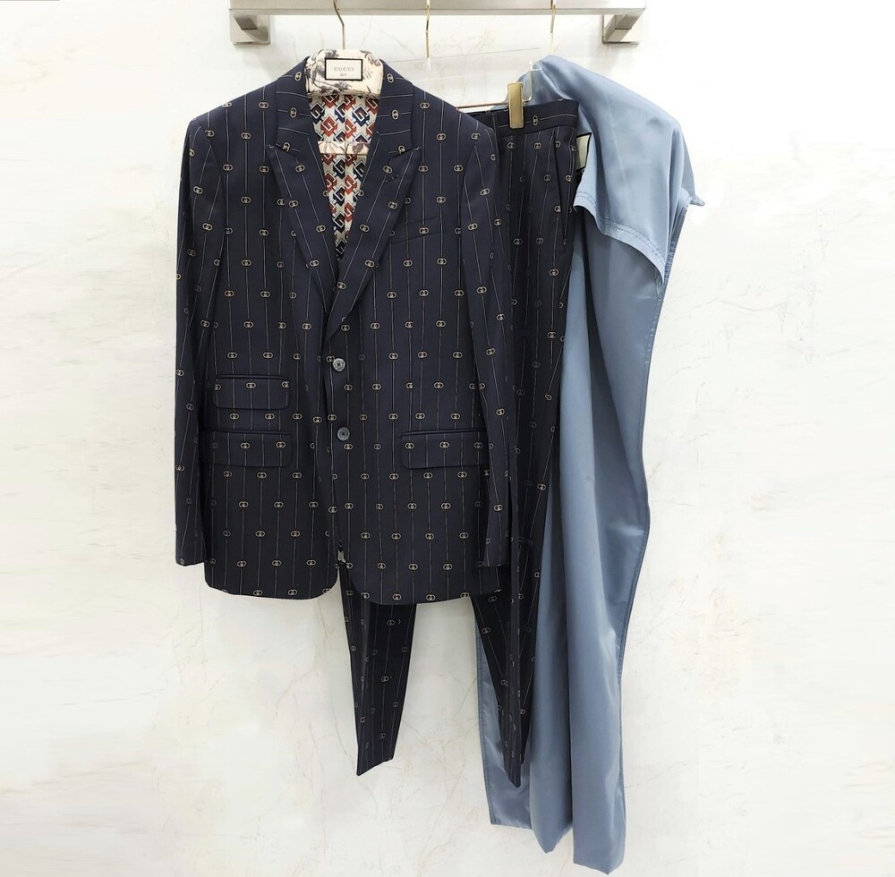 [럭스유] (새상품) 50 / 구찌 GG 스트라이프 로고 수트 셋업