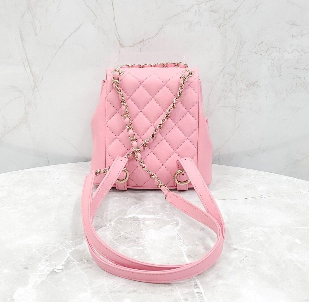 [럭스유] 샤넬 듀마 투포켓 백팩 스몰 핑크 신형내장칩 AS3787