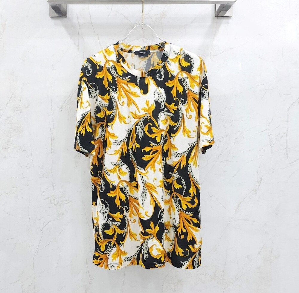 [럭스유] (새상품) L / 베르사체 메두사 르네상스 로고 반팔 티셔츠