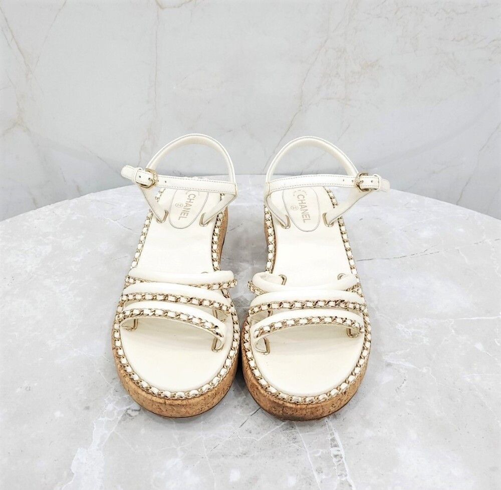 [럭스유] 36 / 샤넬 CC로고 체인 스트랩 샌들