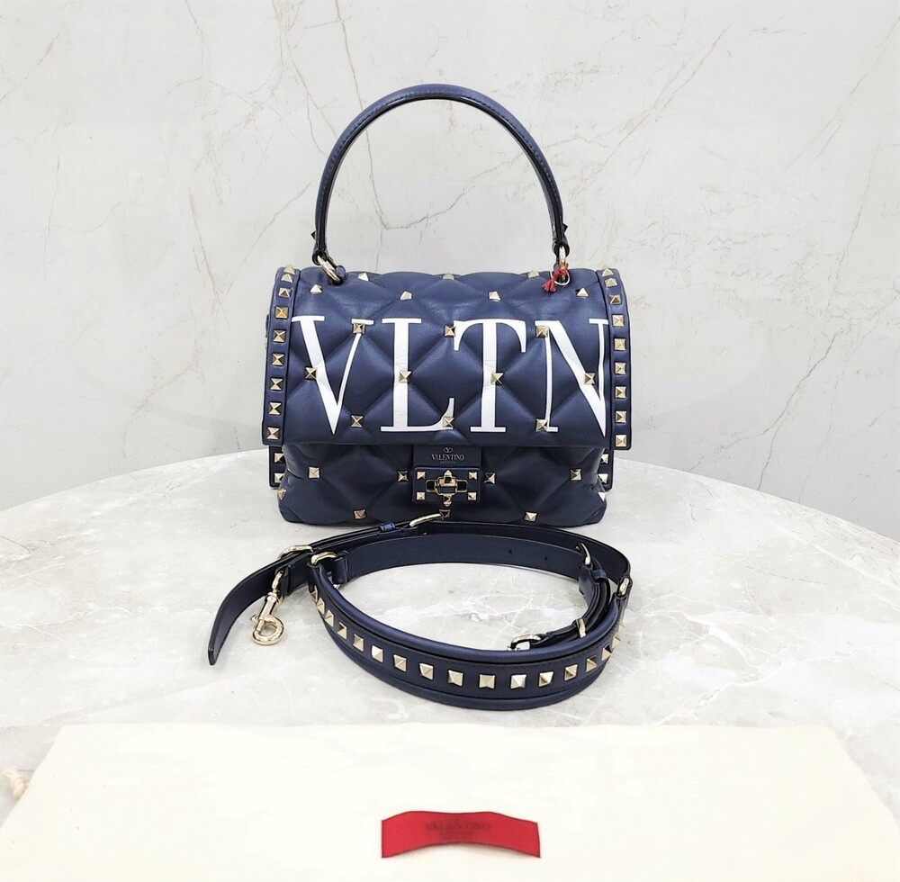 [럭스유] 발렌티노 캔디 스터드 VLTN 탑핸들 토트백