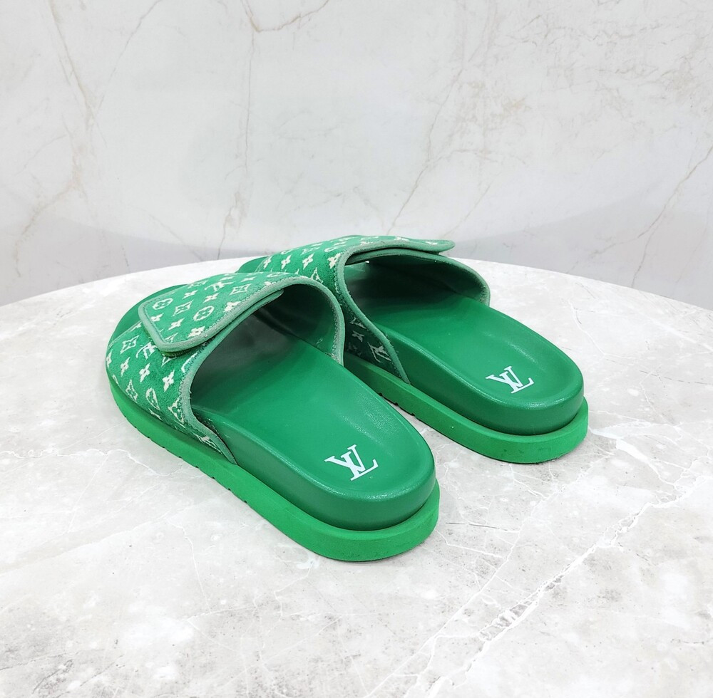 [럭스유] 8 / 루이비통 그린 모노그램 마이애미 슬리퍼 1ABFTT
