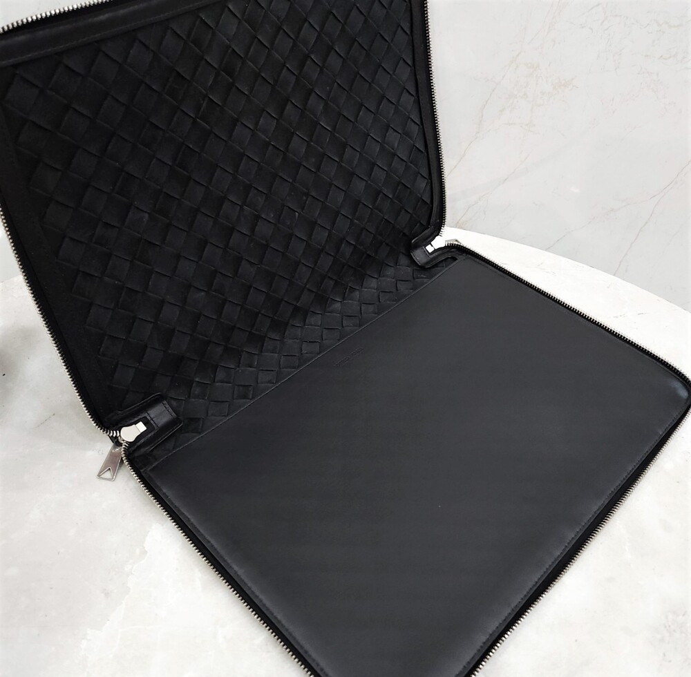 [럭스유] 보테가베네타 블랙 인트레치아토 클러치 라지