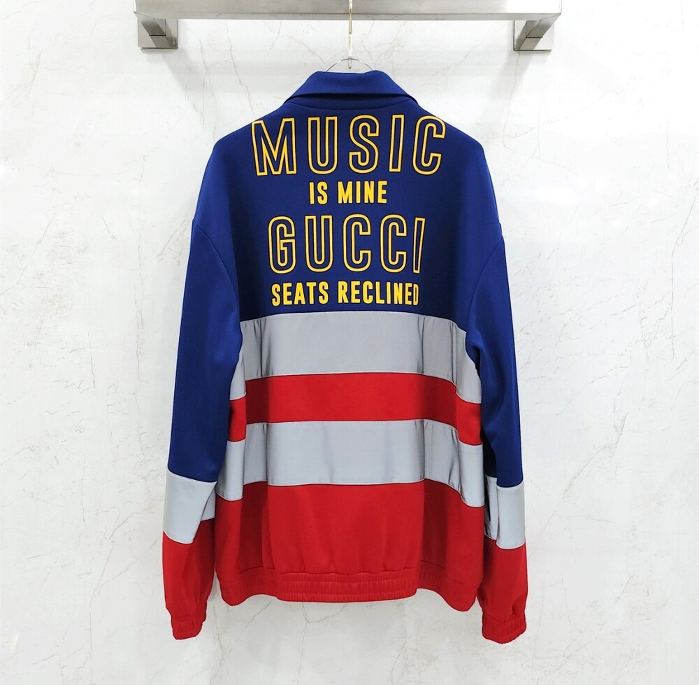 [럭스유] S / 구찌 테크니컬 스트라이프 로고 집업 자켓