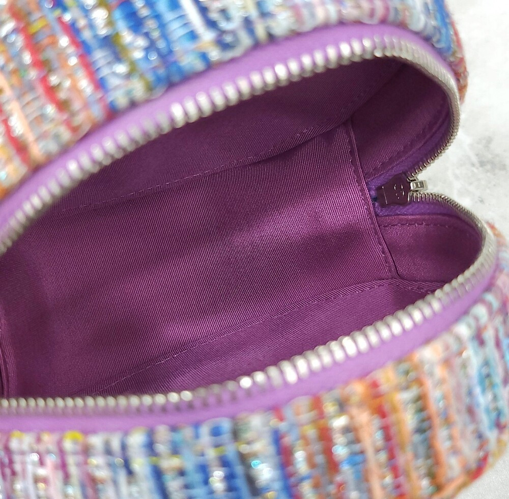 [럭스유] 샤넬 CC 로고 트위드 멀티컬러 라운드 동그리 체인백