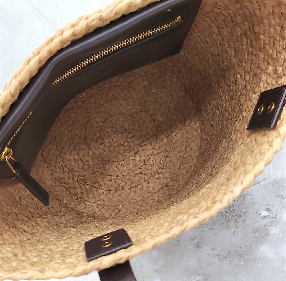 [럭스유] (새상품) 생로랑 파니에 라피아 스몰 숄더백 693240