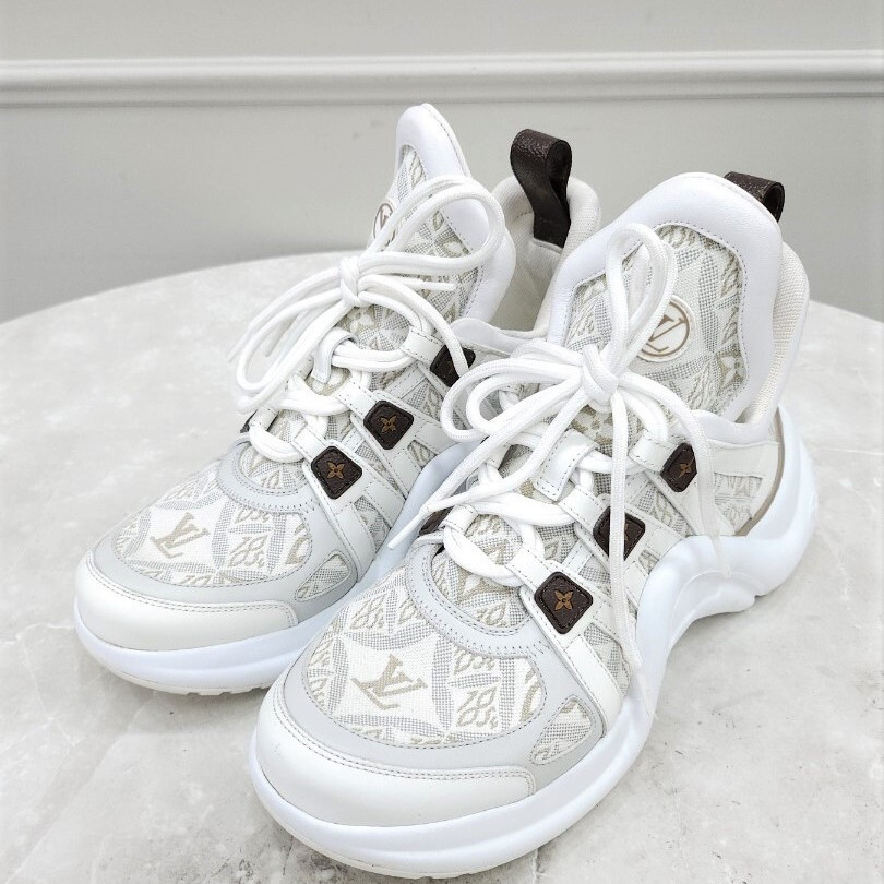 [럭스유] 38.5 / 루이비통 LV 자카드 아치라이트 스니커즈