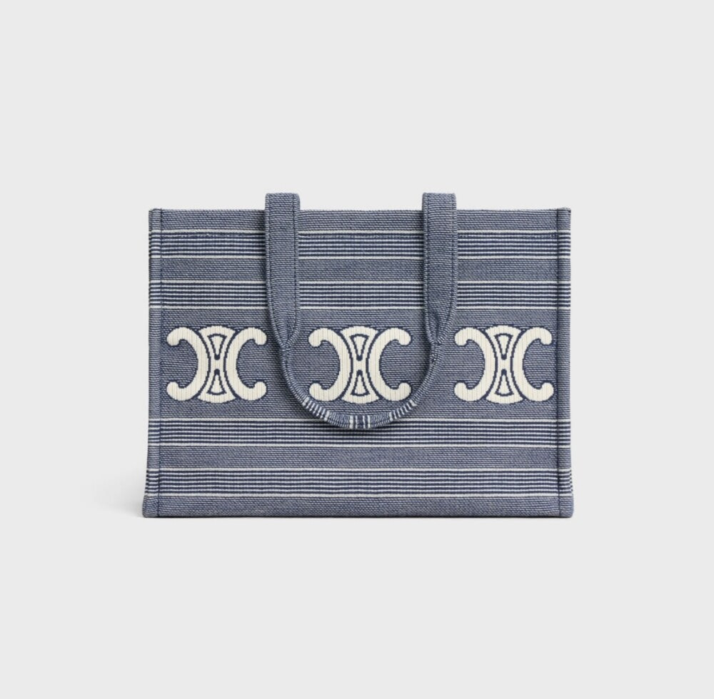 [럭스유] 셀린느 카바스 라지 토트백 트리옹프 블루 196762GQD