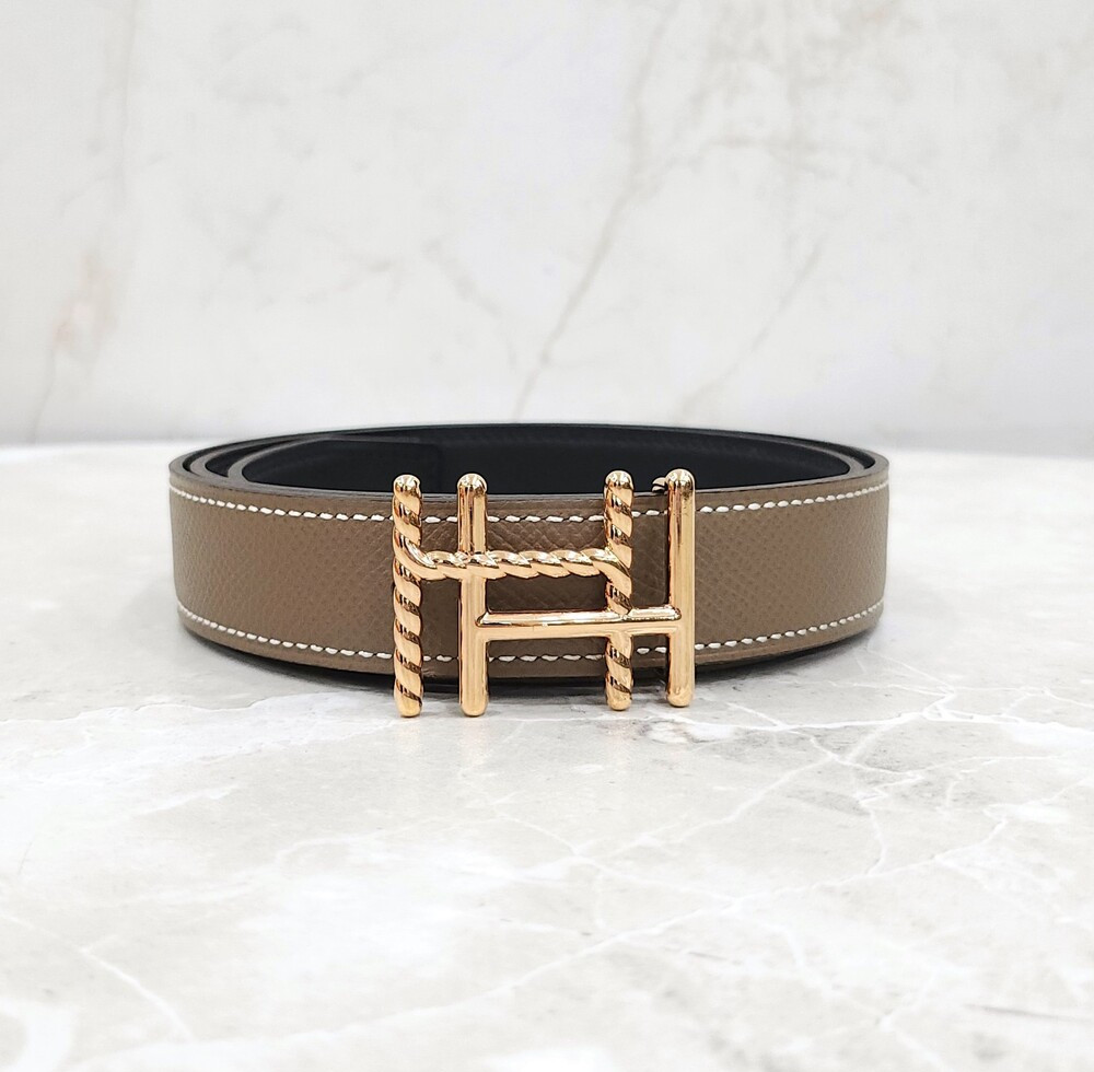 [럭스유] (새상품) 에르메스 H au Carre Twist 리버서블 벨트 70