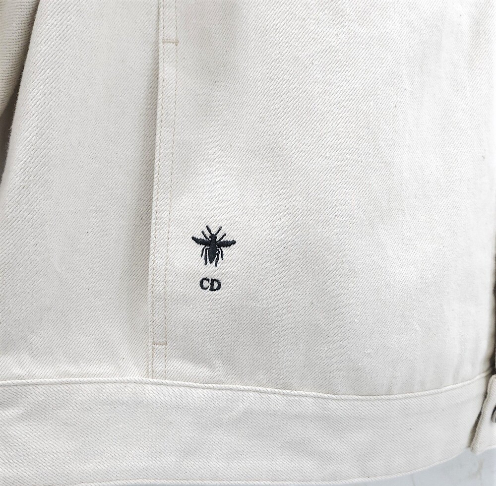 [럭스유] (새상품) 34 / 디올 오버사이즈 에크루 오블리크 데님 자켓 522V46A3050