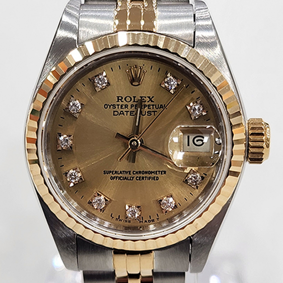 롤렉스 데이저스트 콤비 10P 샴페인골드 26MM 여성시계 전시상품급 69173