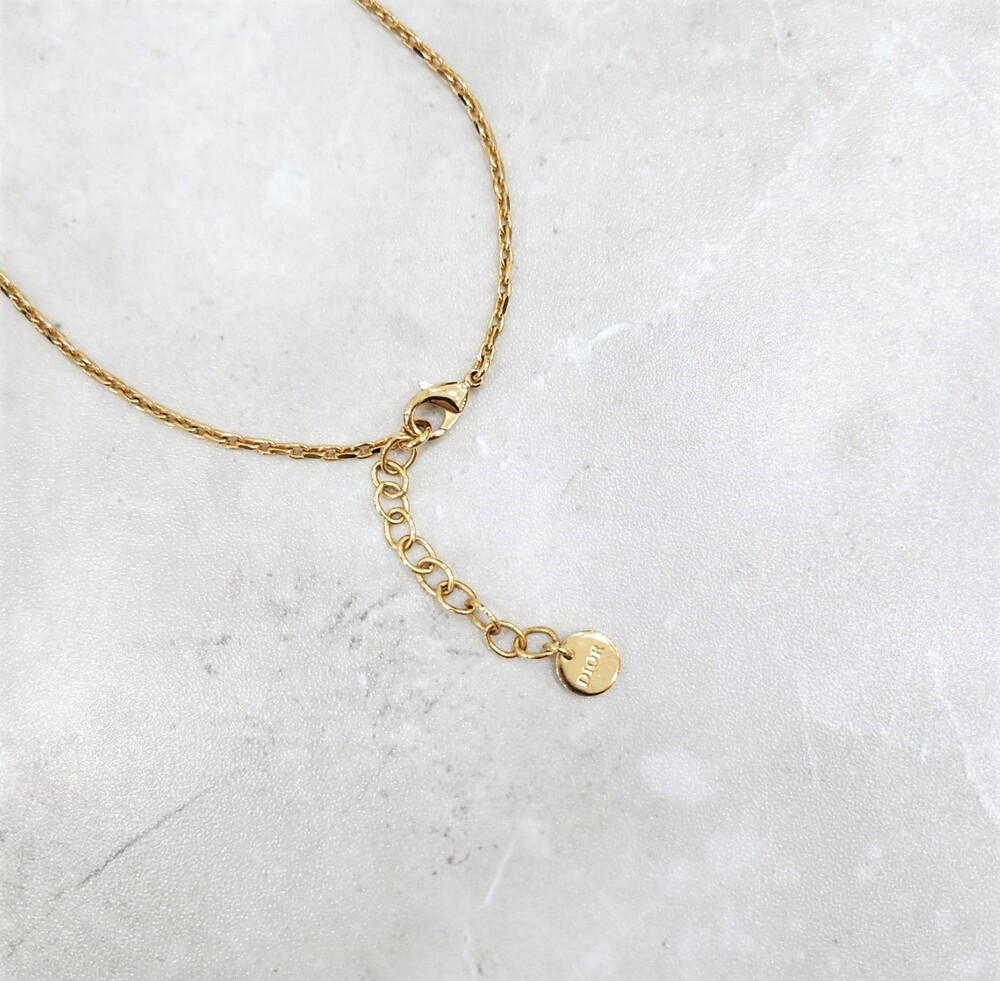 [럭스유] 디올 PETIT CD 큐빅 진주 체인 목걸이 N3048WOMCY