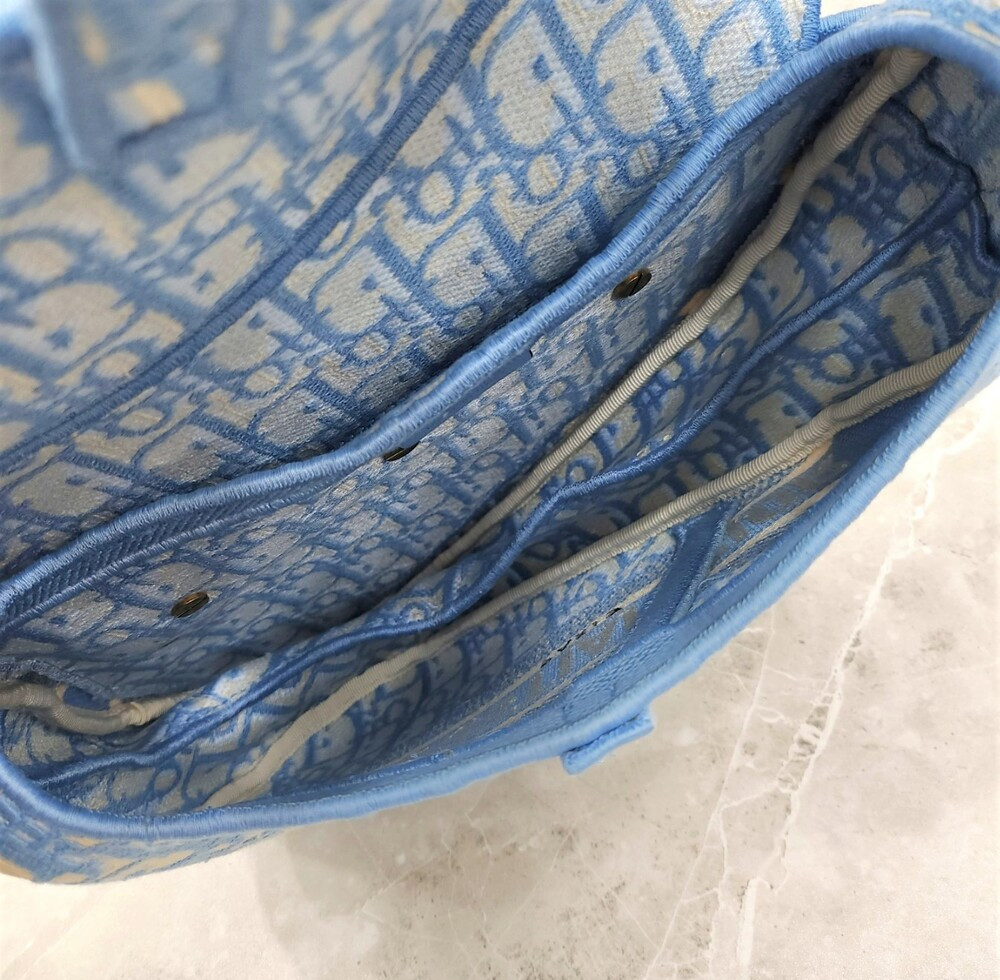 [럭스유] (새상품) 디올 블루 오블리크 새들백 미디움