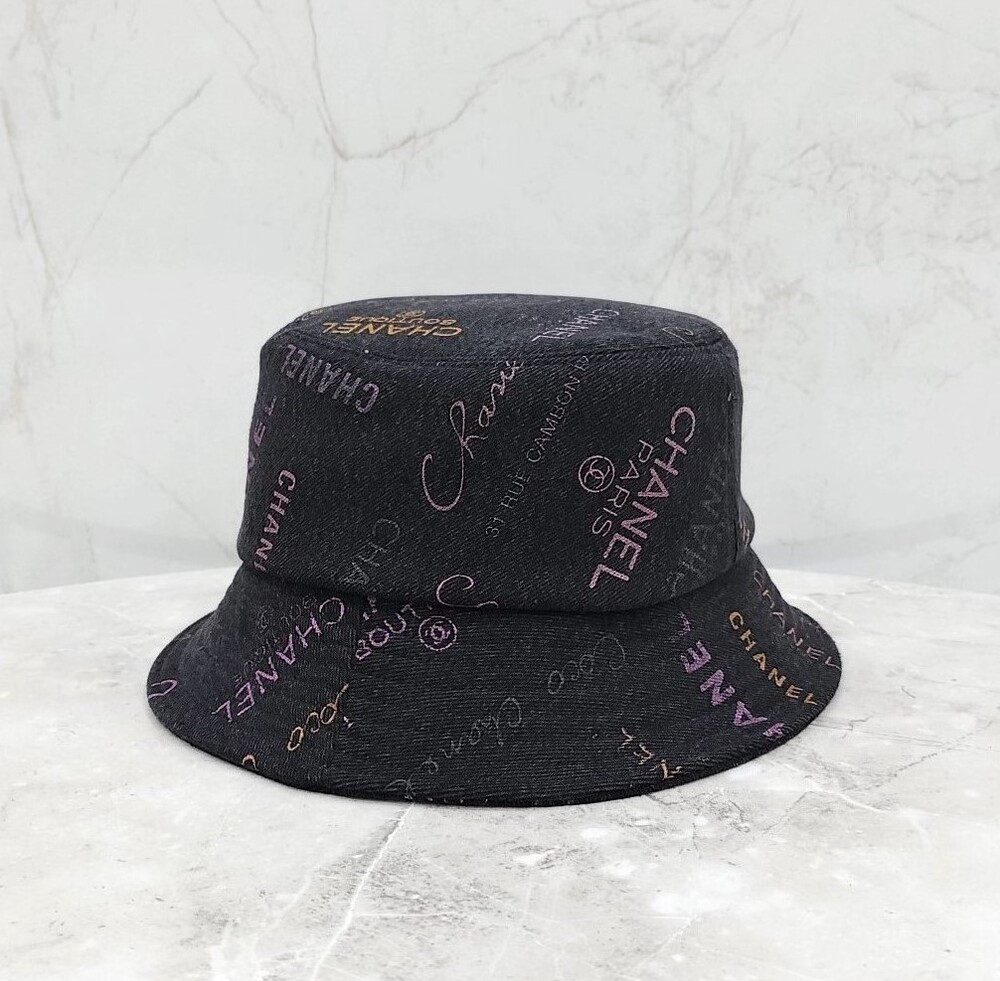 [럭스유] 샤넬 CC 멀티로고 데님 버킷햇 S
