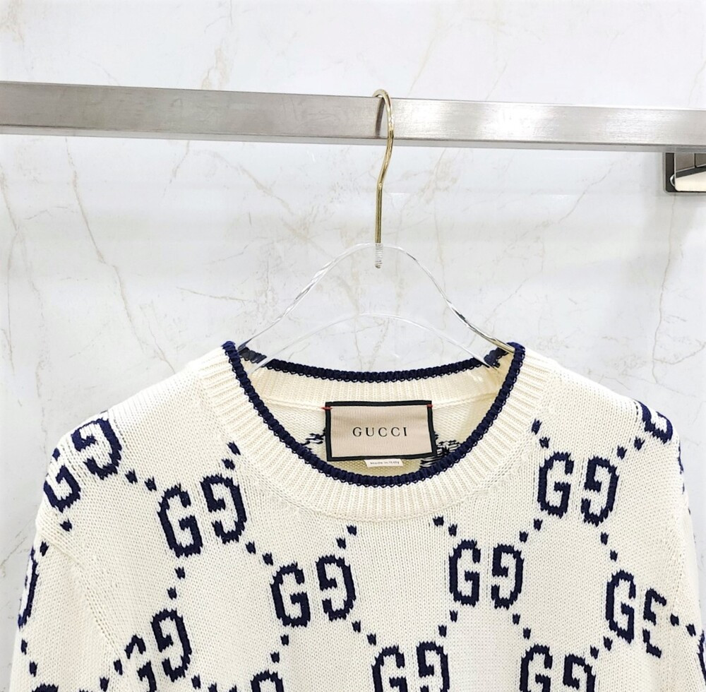 [럭스유] (새상품) M / 구찌 GG 로고 울 스웨터 니트 694767