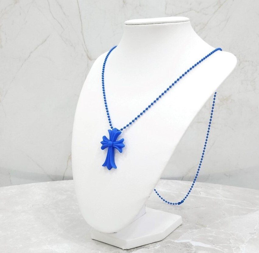 [럭스유] (새상품) 크롬하츠 실리크롬 CH 20주년 한정판 목걸이 펜던트 블루