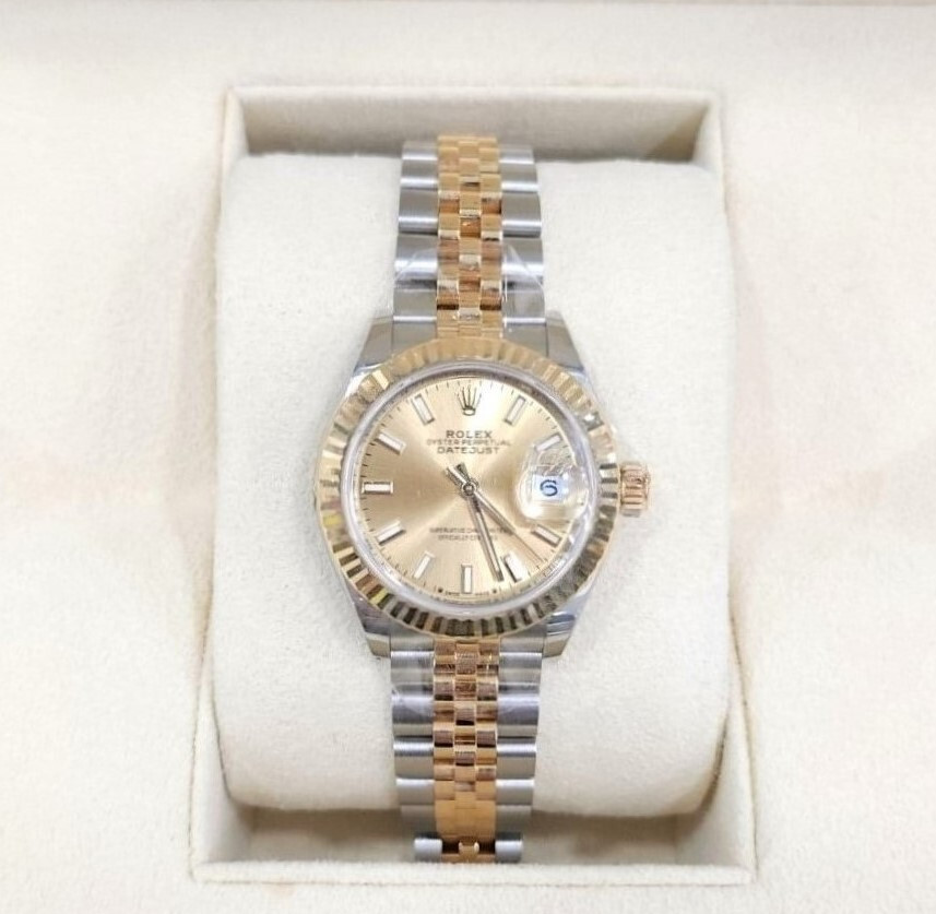 [럭스유] 롤렉스 데이저스트 28mm 옐로우골드 바인덱스 콤비 시계 279173