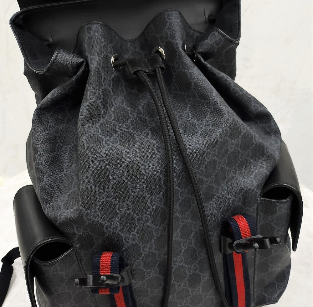[럭스유] 구찌 웹 스트랩 GG 수프림 캔버스 백팩 495563
