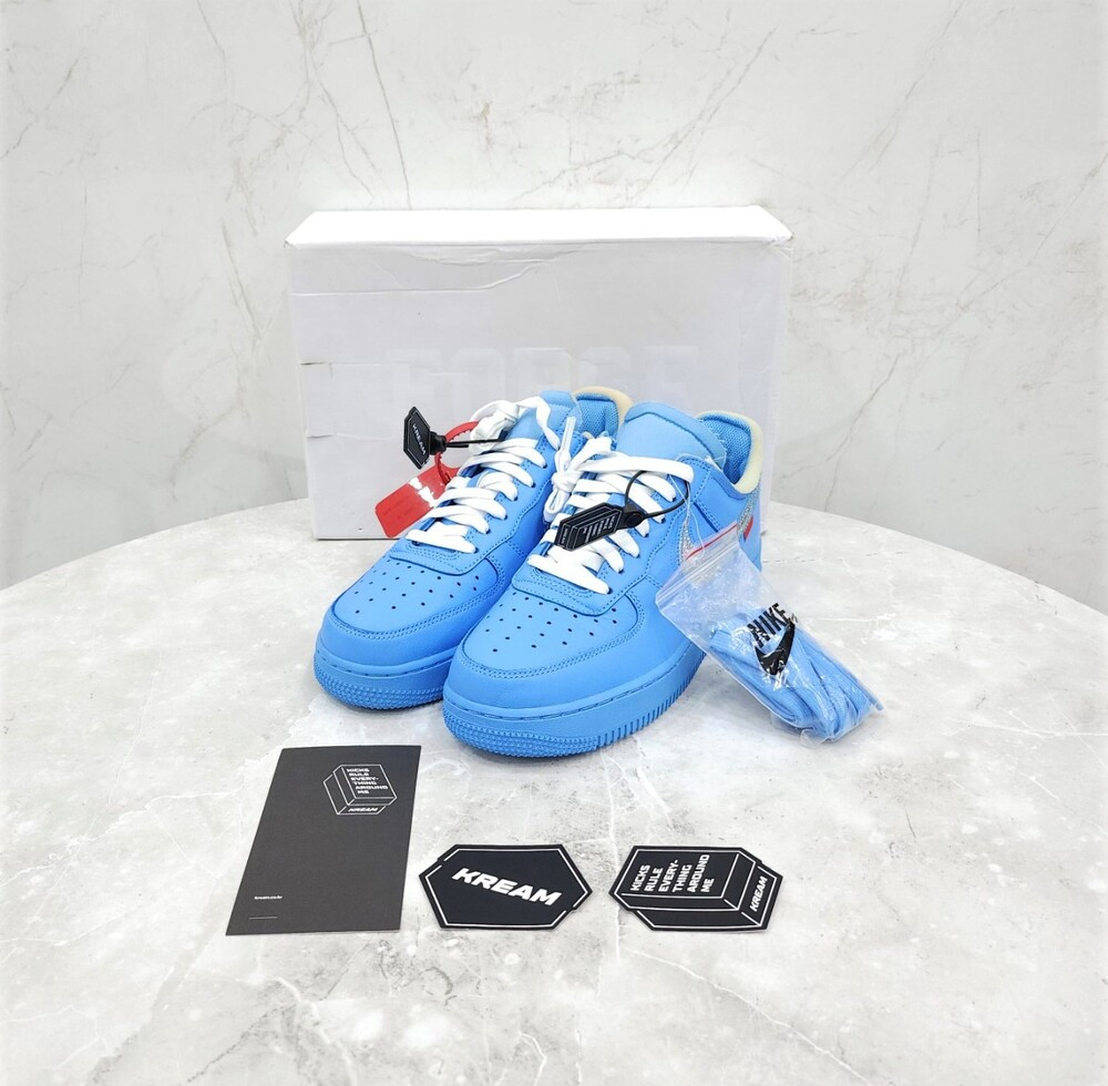 [럭스유] (새상품) US7 / 나이키 X 오프화이트 에어포스1 로우 MCA 유니버시티 블루