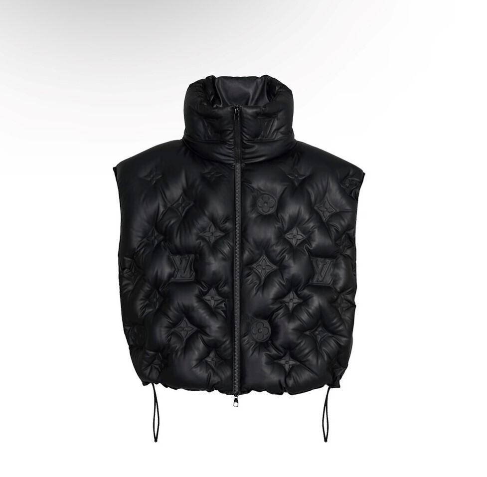 [럭스유] M / 루이비통 한정판 모노그램 보이 푸퍼 레더 조끼